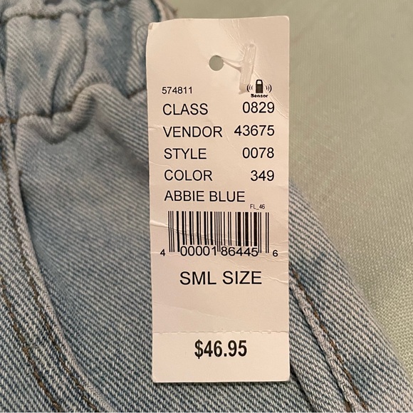 PacSun Abbie Blue Paperbag Denim Mom Shorts - Picture 8 of 8